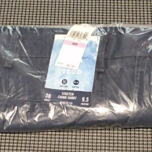 Izod Mens Saltwater 9.5 Inch Flat Front Chino Short-38W